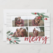 Ferme Holly | Carte de collage photo de vacances (Devant)