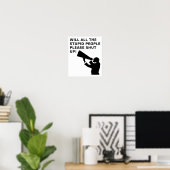 Ferme la bouche aux Idiots Affiche Drôle (Bureau à domicile)