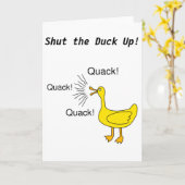 Ferme le canard ! Carte de vœux (Fleur jaune)