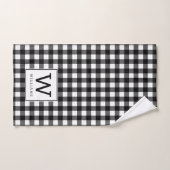 Ferme moderne Buffle noir Plaid Monogramme (Serviette à main)