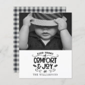 Ferme moderne | Carte budget noir et blanc (Devant / Derrière)