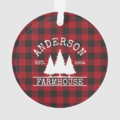 Ferme Nom de famille Red Buffalo Plaid (dos)