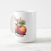 Ferme Pêche fraîche café Mug (Devant gauche)