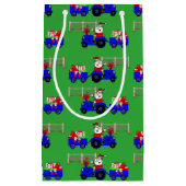 Ferme Père Noël Sur Tracteur Avec Cadeaux Sac Cade (Devant)