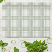 Ferme Plaid Sage Green, Crème Serviettes de cuisin (Plié)