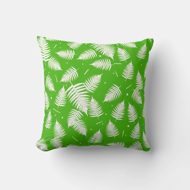 Ferme Plante Leaf Motif Coussin Jeu Oreiller (Recto)