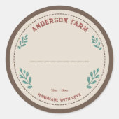 Ferme rustique avec Autocollant Étiquette Feuille (Devant)