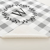 Ferme rustique Blanc Plaid Black Wreath (3/4)