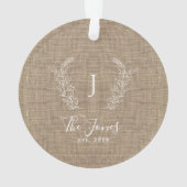 Ferme rustique monogrammée de famille élégante (dos)