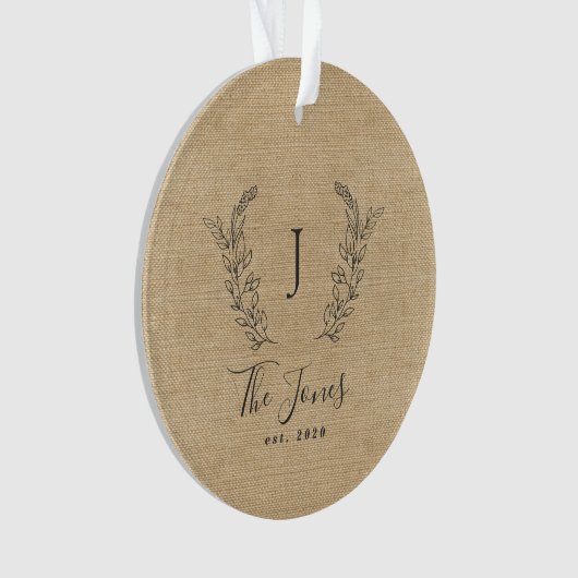 Ferme rustique monogrammée familiale (devant)