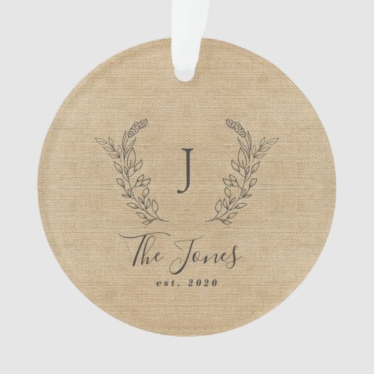 Ferme rustique monogrammée familiale (devant)