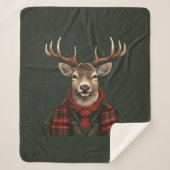 Ferme Rustique Plaid Deer Et Vert (Devant)