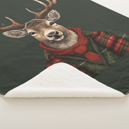 Ferme Rustique Plaid Deer Et Vert (3/4)