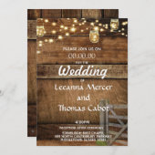 Ferme Rustique Porte en Bois Faire-part de mariage (Devant / Derrière)