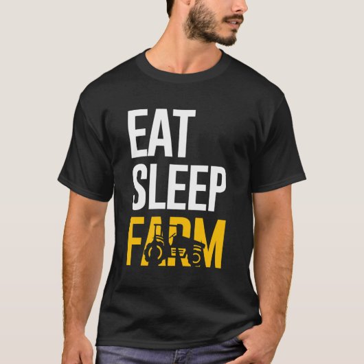 Ferme T-Shirt Mangez Sleep Farm Long Manche (Devant)