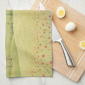 Ferme toscane, Italie en serviette de thé en (Quart Plié)