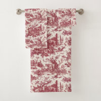 Ferme vintage Russe Français Toile-Rouge & Tan