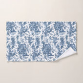 Ferme vintage Rustique Français Toile Bleu & Blanc (Serviette à main)