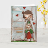 Fermer Ensemble, Soeurs - Carte Anniversaire (Fleur jaune)