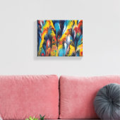 Fermer et plumes2 Imprimer sur une toile 10x18 (Insitu(Salon))
