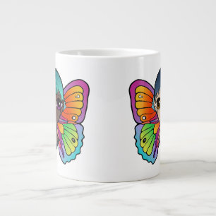 Fermer la femme avec papillon ailes spécialité Mug