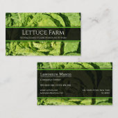 Fermer la photo d'une laitue verte - Carte de visi (Devant / Derrière)
