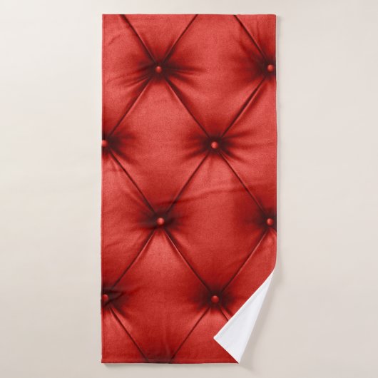 Fermer la texture arrière - plan du capiton rouge (Serviette de bain)
