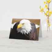 Fermer le Carte pour notes blanc de l'aigle à tête (Fleur jaune)