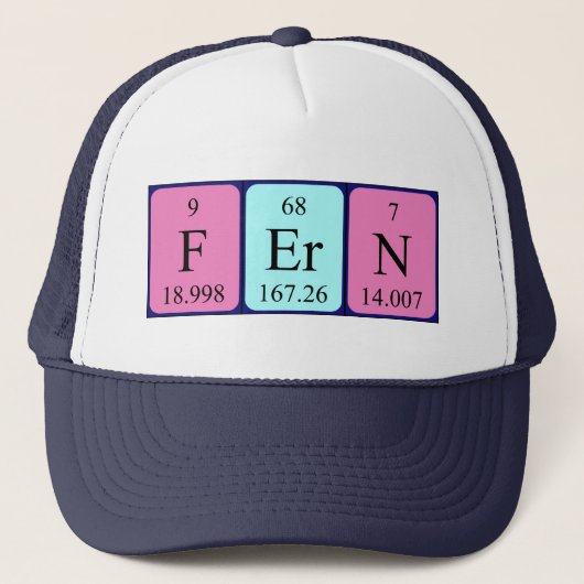 Fermer le casquette de nom de table périodique (Devant)