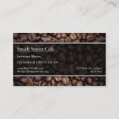 Fermer Photo de grains de café - Carte de visite (Dos)