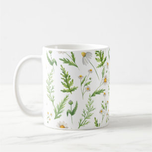 Fermes et marguerites Aquarelle Mug Floral