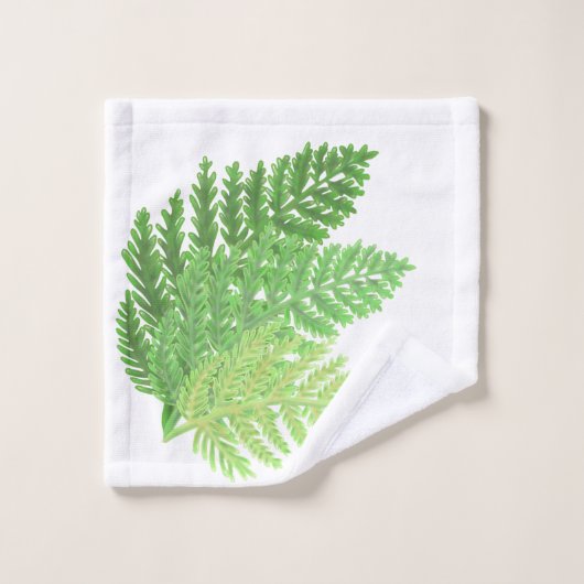 Fermes forestières vertes feuilles (Gant de toilette)