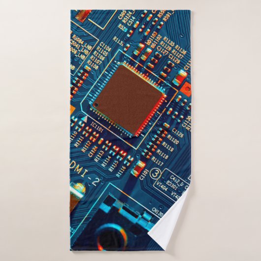 Fermeture de la carte de circuits électroniques. é (Serviette de bain)