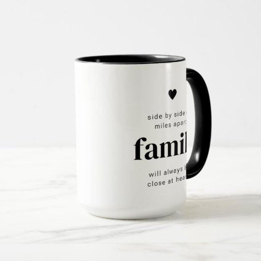 Fermeture de la famille à Heart Mug (Devant droit)