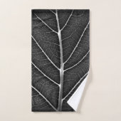 Fermeture de la feuille brillante noire et blanche (Serviette à main)