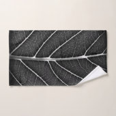 Fermeture de la feuille brillante noire et blanche (Serviette à main)
