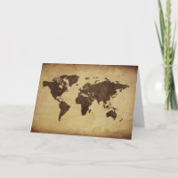 Fermez-vous de la carte antique 3 du monde