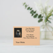 Fermez-vous vers le haut du carte de visite de (Debout devant)