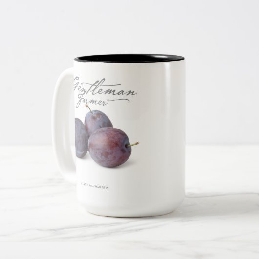 Fermier de 15 oz. Mug de café (prune) (Devant gauche)