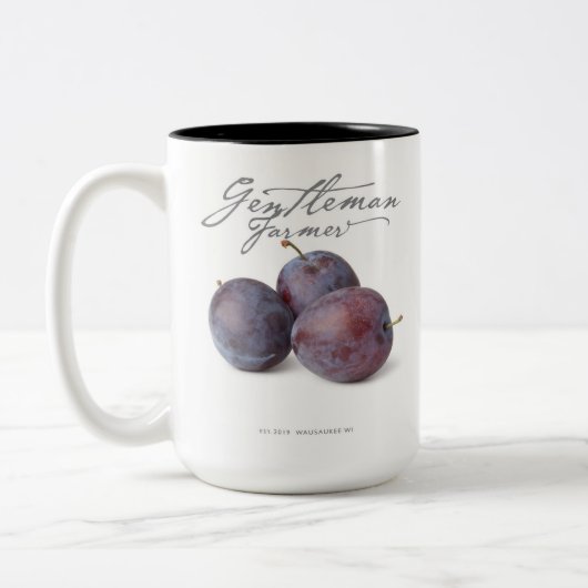 Fermier de 15 oz. Mug de café (prune) (Gauche)