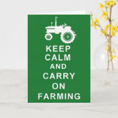 Fermier ferme Salutations ou carte d'anniversaire  (Fleur jaune)