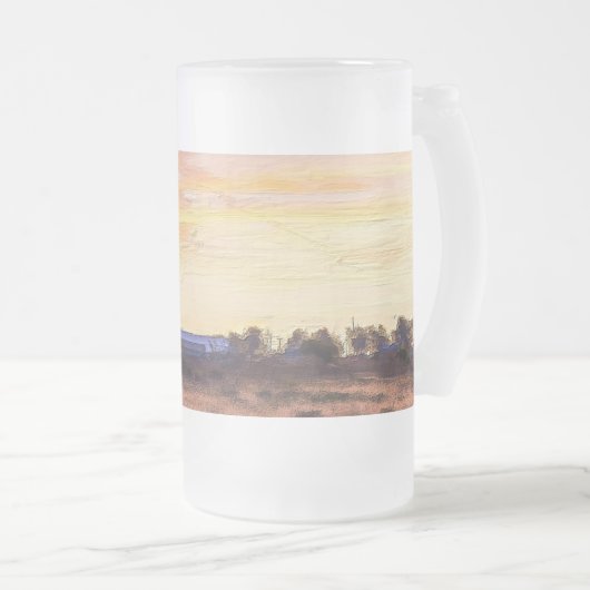 Fermiers Matin Peinture Frosted Mug (Devant droit)