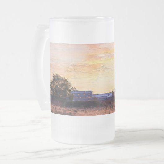 Fermiers Matin Peinture Frosted Mug (Devant gauche)