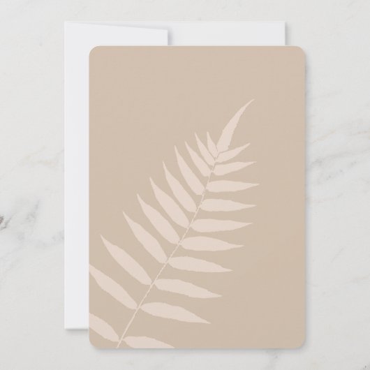 Fern & Beach | Nous faisons Faire-part de mariage (Dos)