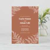 Fern Botanical Sage Faire-part de mariage (Debout devant)