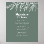 Fern Botanisch Bos Signature Dranken Menu Poster (Voorkant)