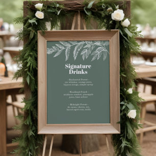 Fern Botanisch Bos Signature Drankenmenu Poster