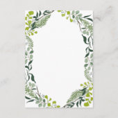 Fern Eucalyptus Hand-Drawn Greenery Wedding Informatiekaartje (Achterkant)