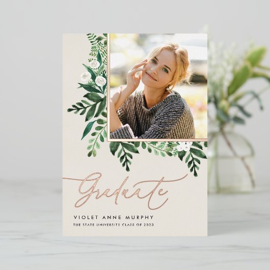 Fern | Faire-part d'obtention d'une licence photo (Debout devant)