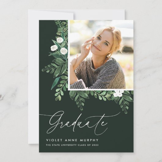 Fern | Faire-part d'obtention d'une licence photo (Devant)